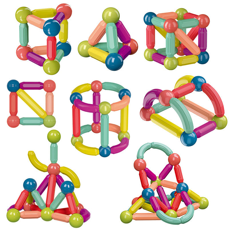 25-64 Pcs Magnetic Stick Building Blocks Educational Toys