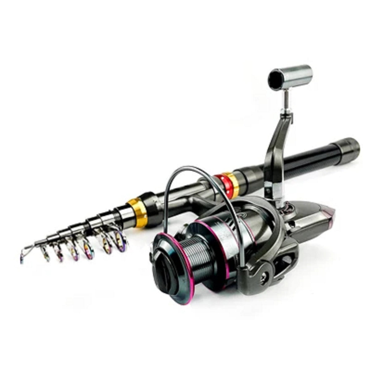 Carbon Fiber Telescopic Fishing Rod And Reel Combo - Super Hard Spinning Kit