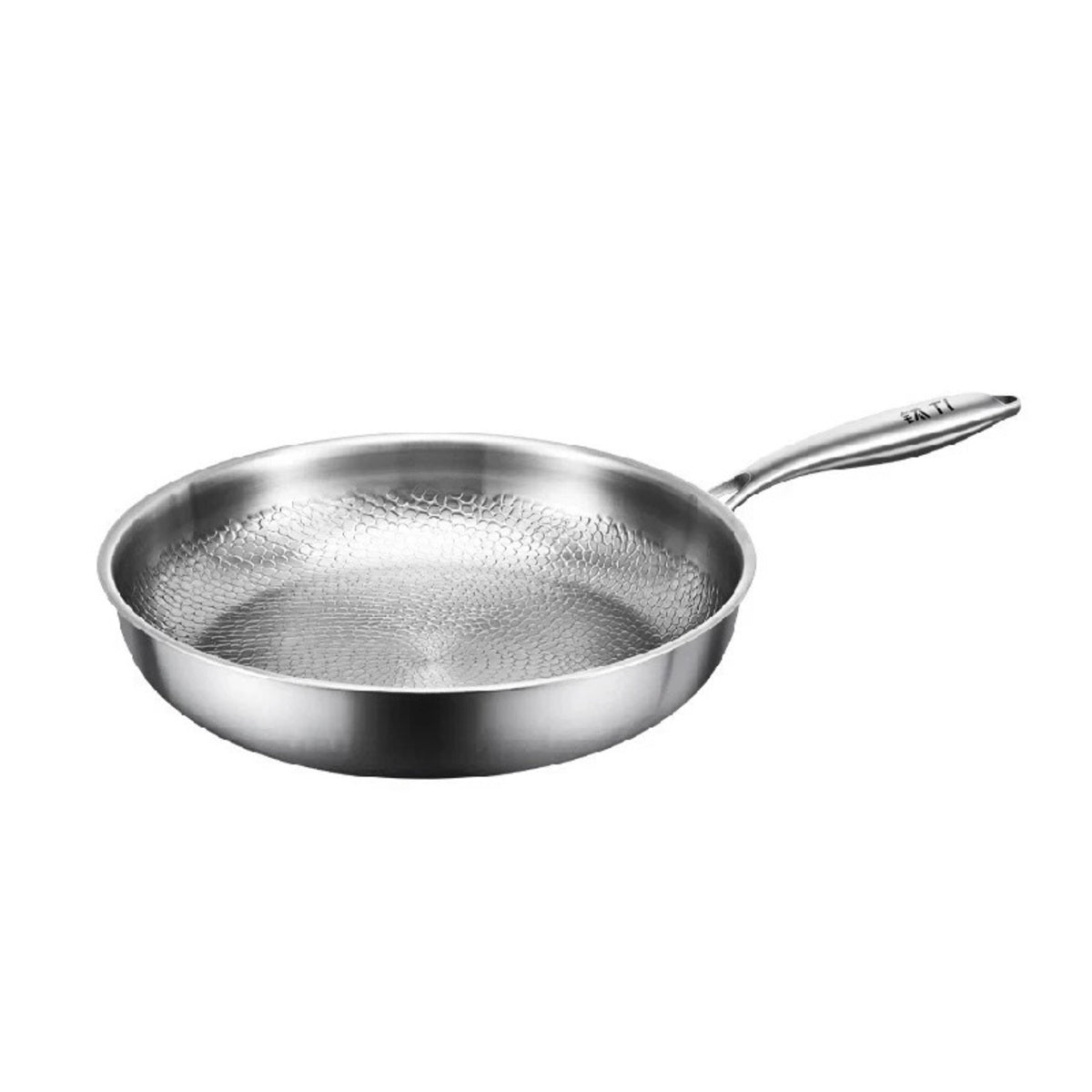 Titanium Frying Pan - Uncoated Non-Stick Hammer-Pattern Cookware