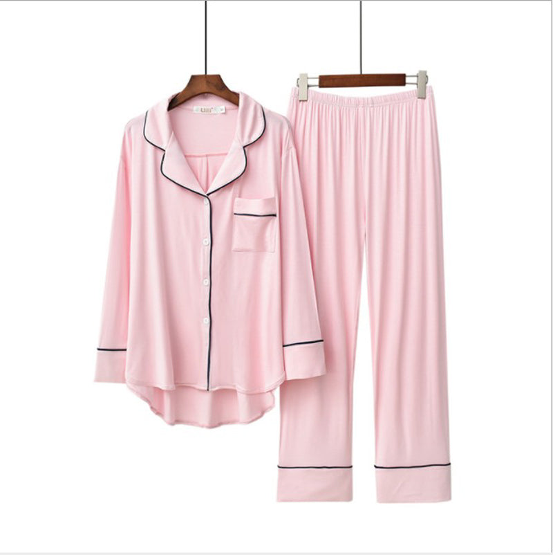 Women's Long Sleeve Breathable Soft Oversized Pajamas Set