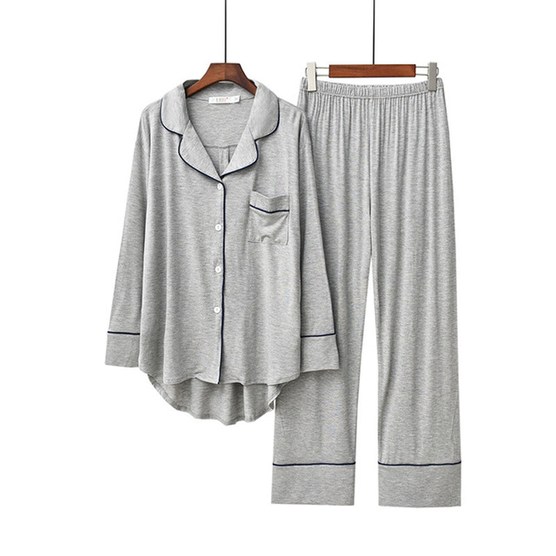 Women's Long Sleeve Breathable Soft Oversized Pajamas Set