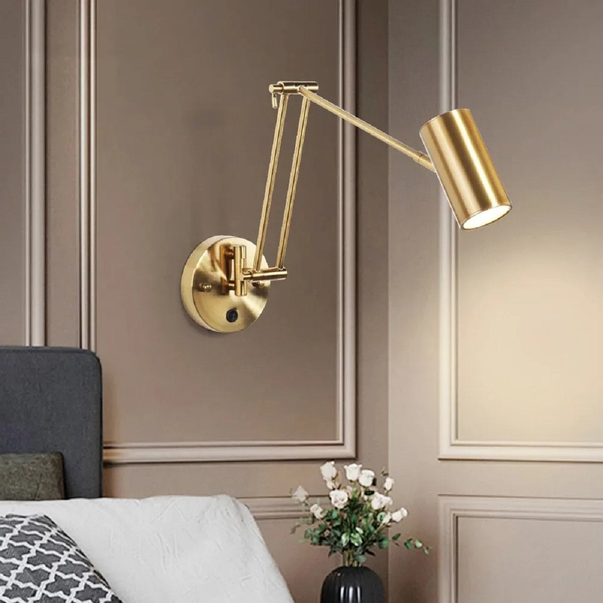 Modern Creative Study Rocker LED Dimmable Wall Lamp