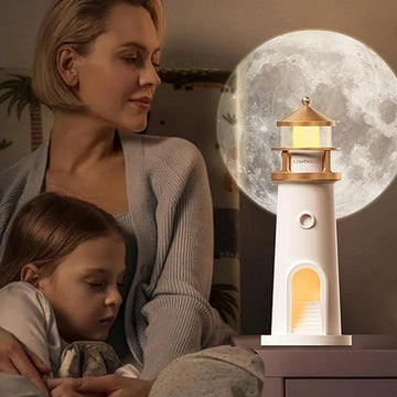 Floating Moon Lamp - Lighthouse Projection and Motion Sensor