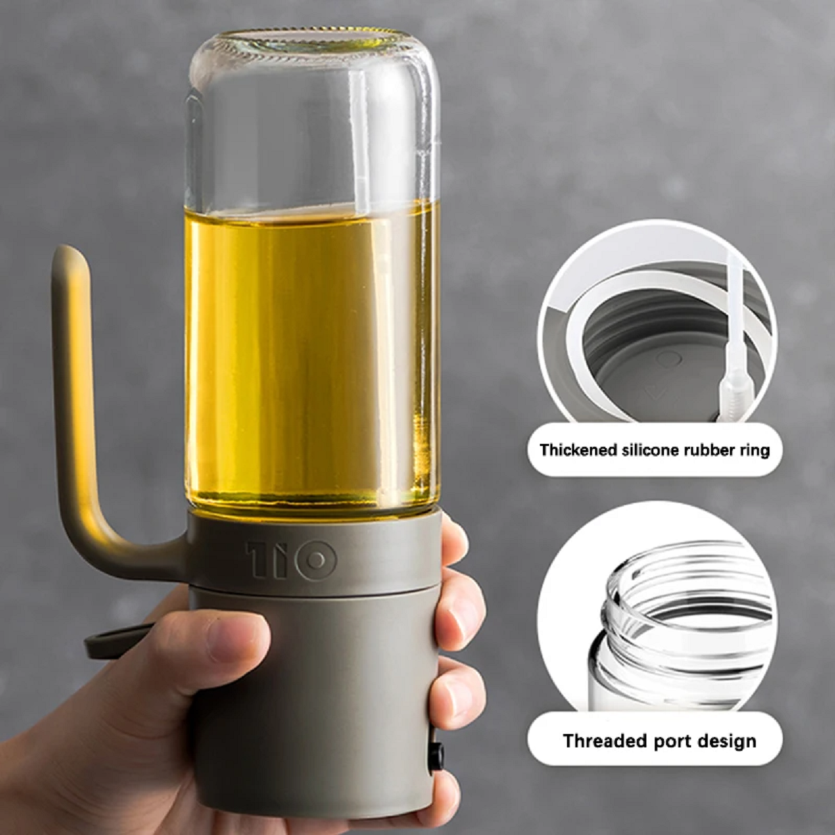 8.5 Fl Oz Glass Oil Spray Bottle Cooking Dispensers