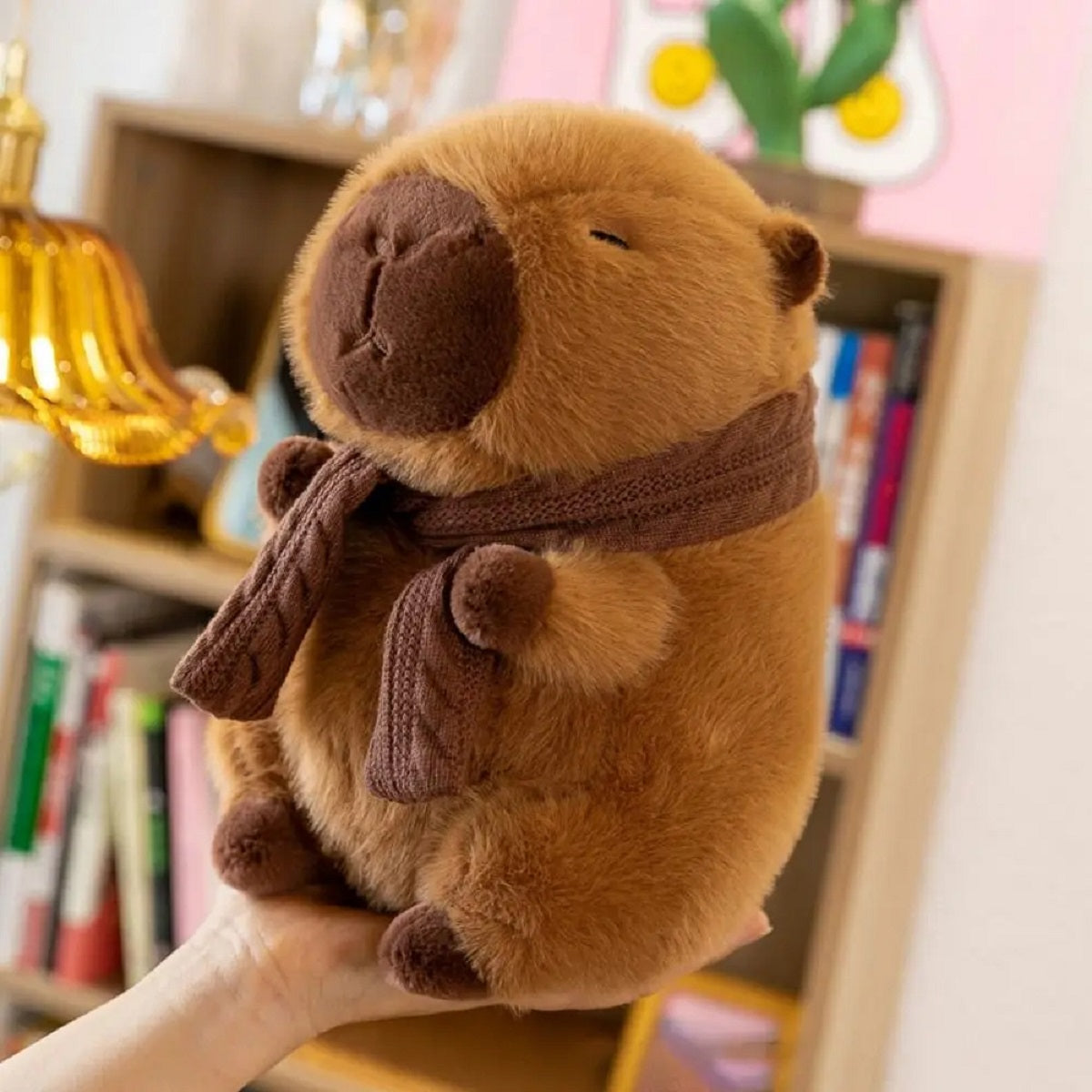 Removable Scarf Capybara Plush Doll - Soft Stuffed Toy and Gift