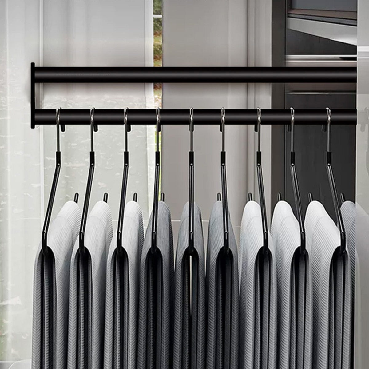 Pull Out Clothes Hanger Rail for Closet