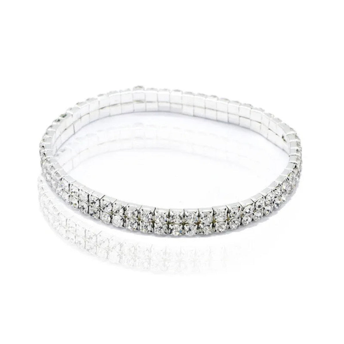 Silver Color Bracelet Anklet Ankle Chain Rhinestones Foot Jewelry