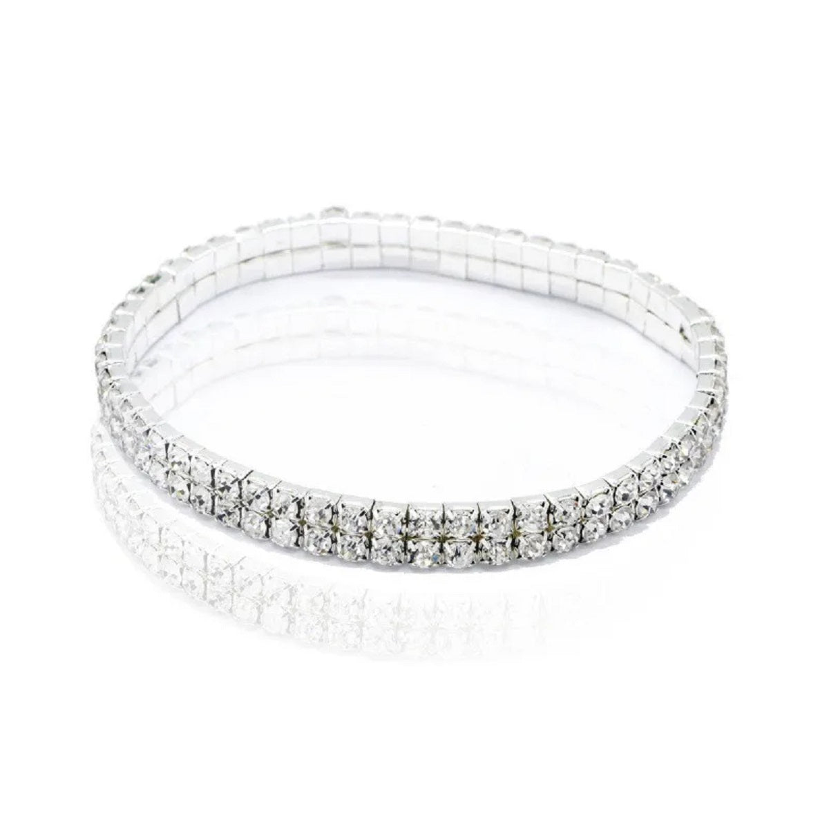 Silver Color Bracelet Anklet Ankle Chain Rhinestones Foot Jewelry