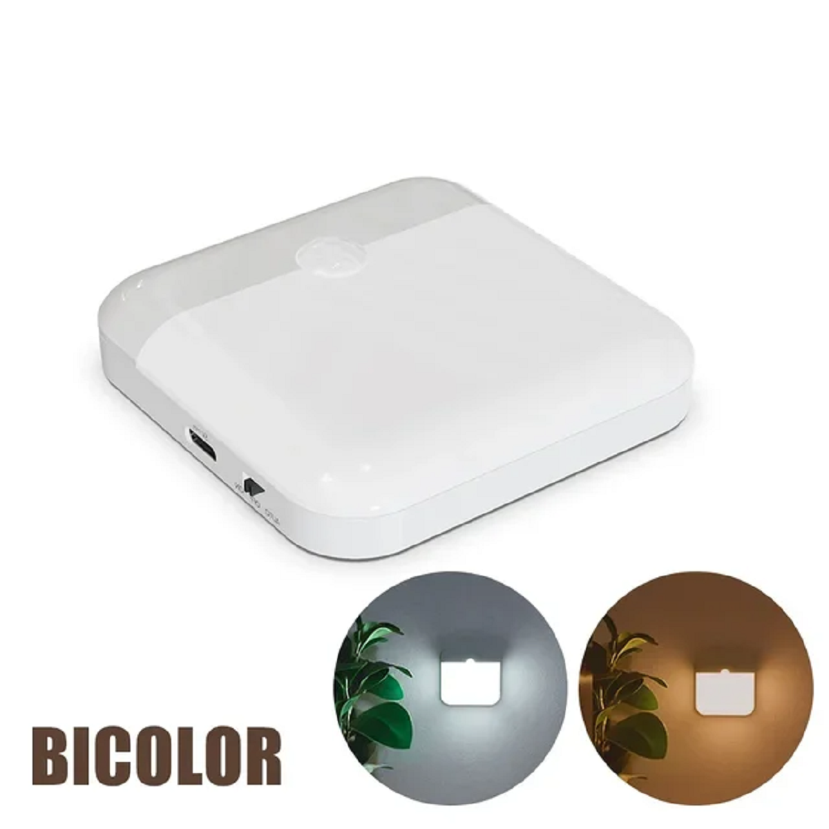 Motion Sensor Light LED Type-c Charging Square Lamp
