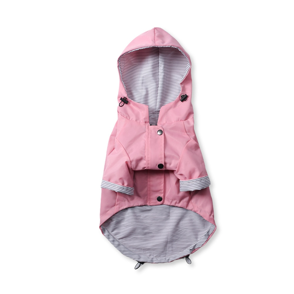 Pet Dog Raincoat Windproof and Rainproof Yellow Puppy Hoodies Jacket