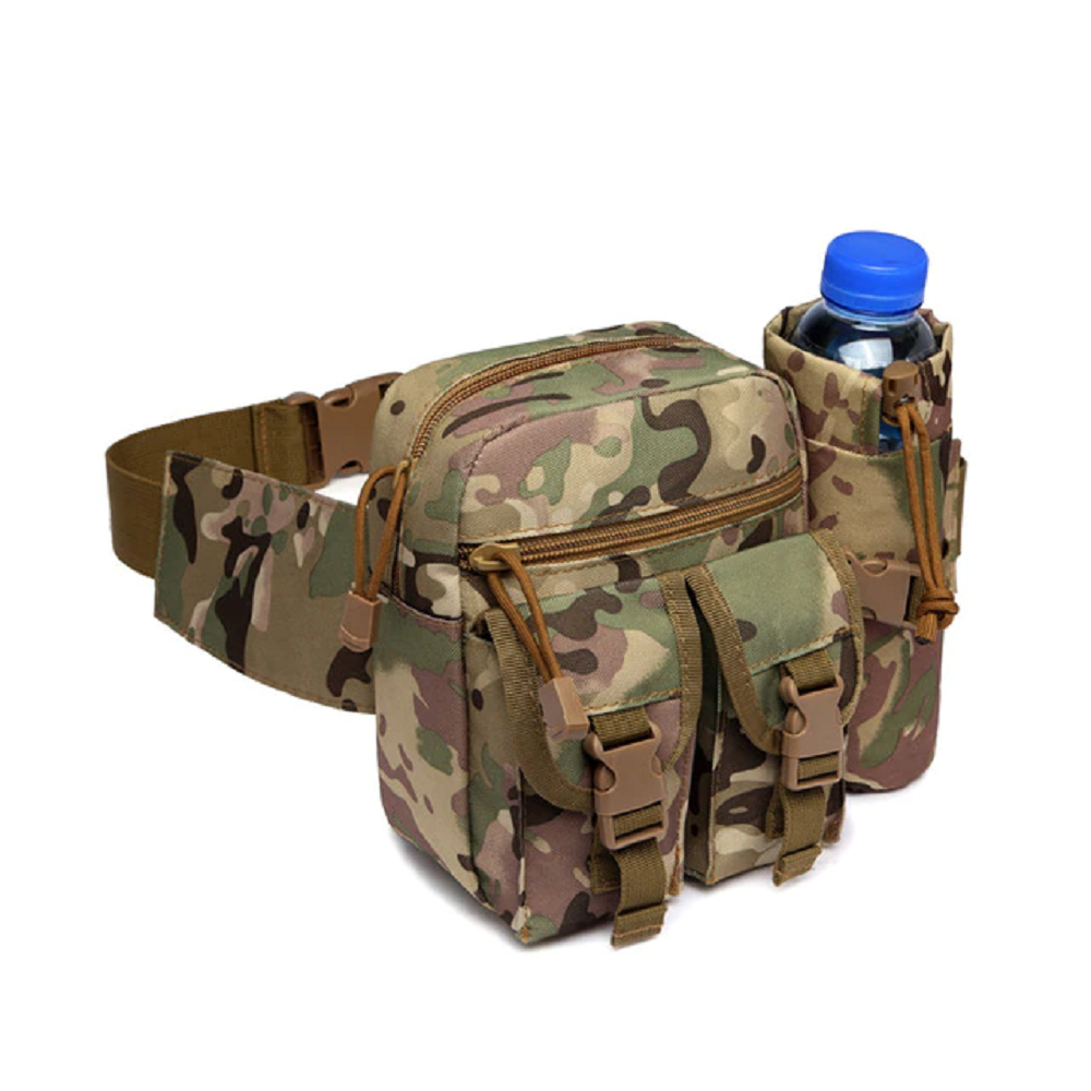 Tactical Waist Bag with Water Bottle Pocket Holder