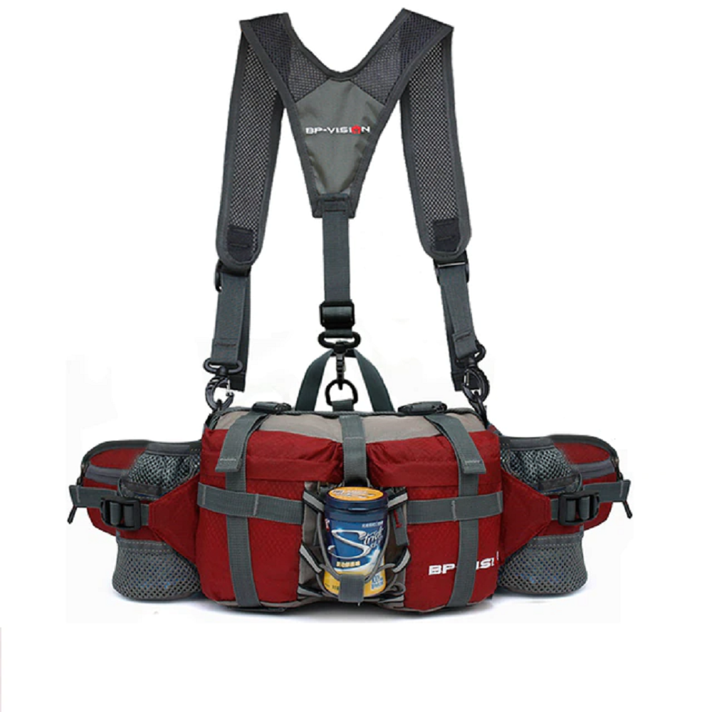 Waist Bag Waterproof Hiking Pack with Water Bottle Holder