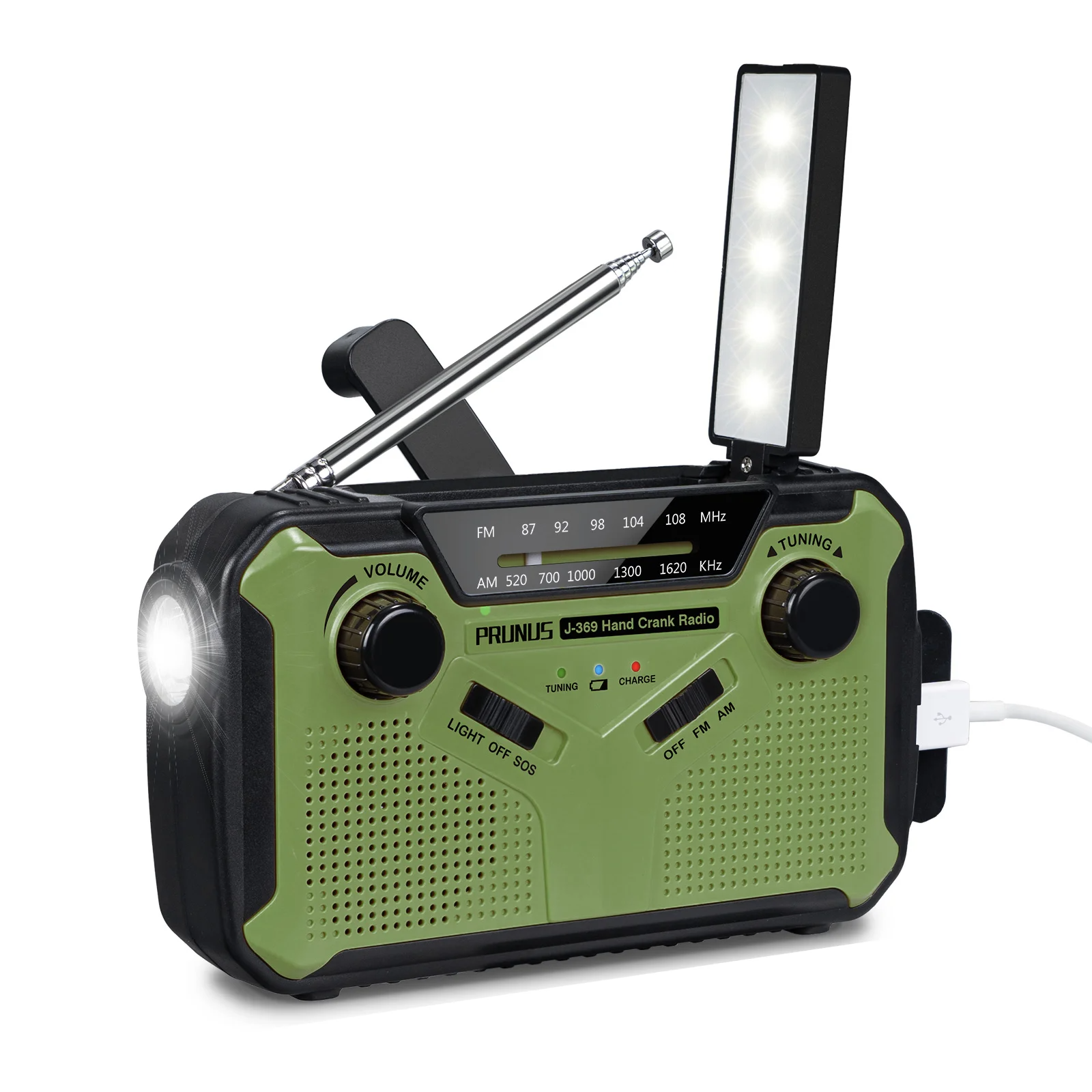 Portable Radio Rechargeable Torch Reading Lamp