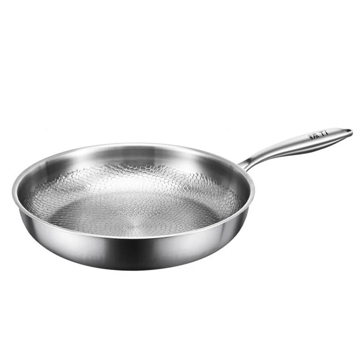 Titanium Frying Pan - Uncoated Non-Stick Hammer-Pattern Cookware