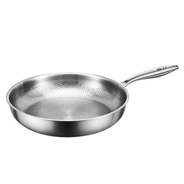 Titanium Frying Pan - Uncoated Non-Stick Hammer-Pattern Cookware