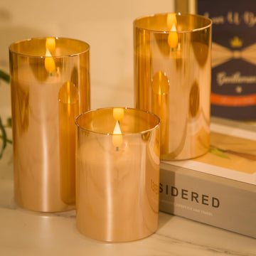 LED Flameless Candles Flickering with Timer and Remote Control