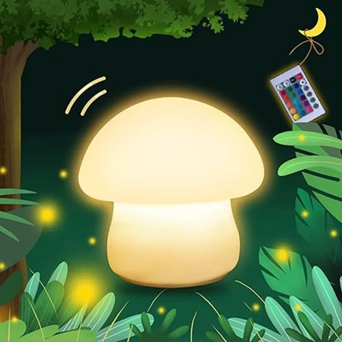Multi-Color LED Mushroom Night Light Lamp