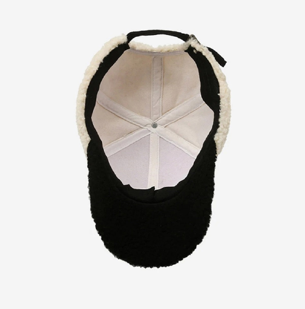 Faux Fur Baseball Cap - Fuzzy Warm Adjustable Shearling Fleece Hat