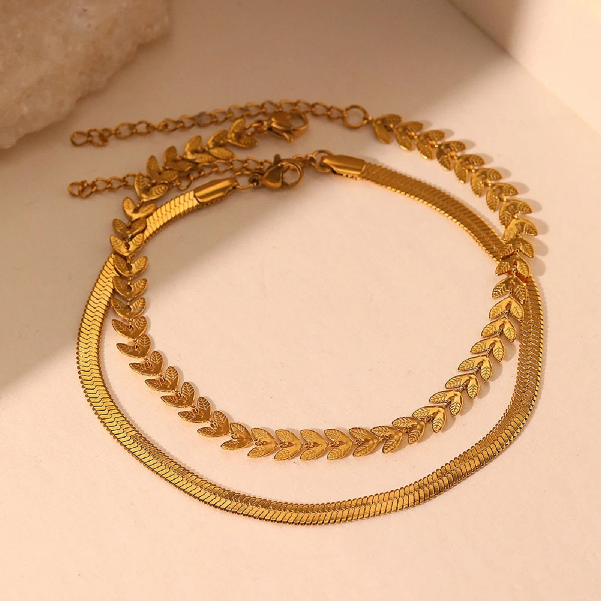 Stainless Steel Anklet Creative Splicing Chain