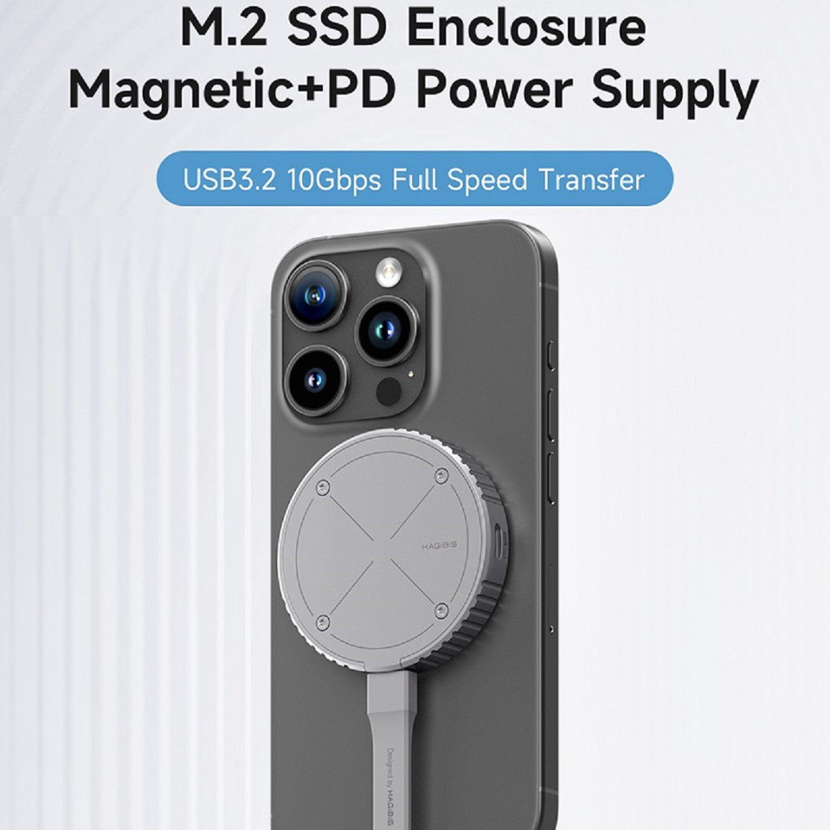Magnetic Enclosure SSD Case for iPhone 15 Pro Max Prores Macbook Ipad Android