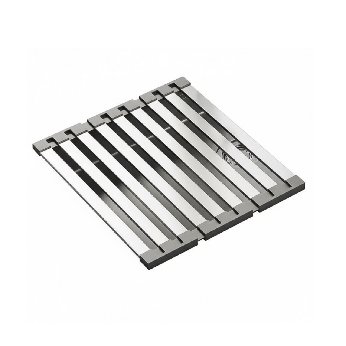 Stainless Steel Sink Drain Rack - Foldable Dish Basket