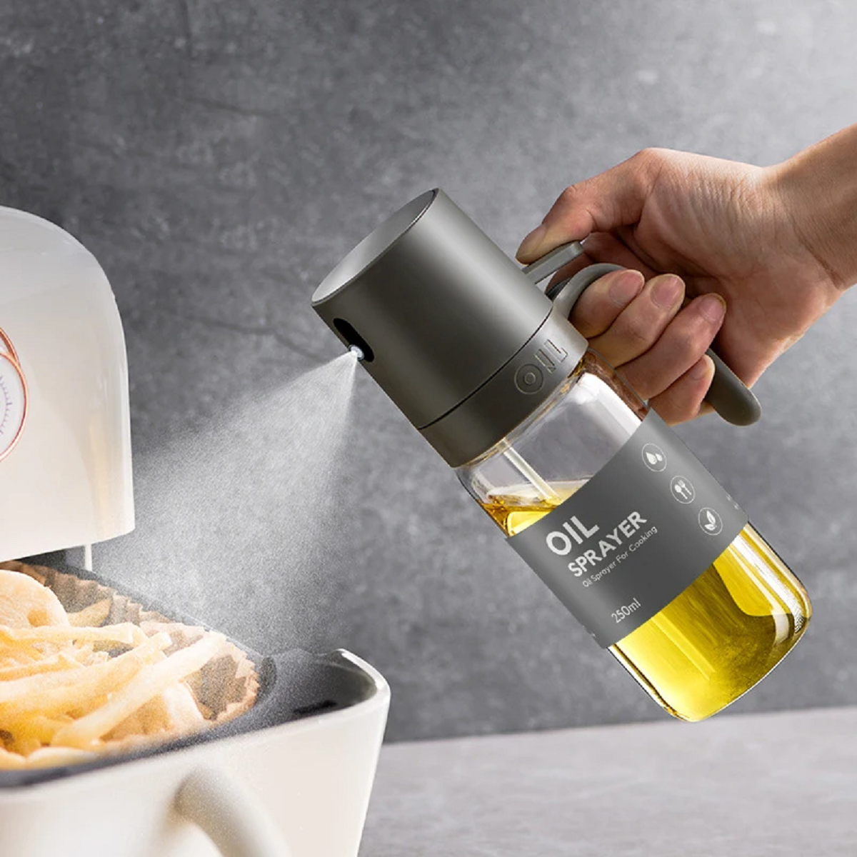 8.5 Fl Oz Glass Oil Spray Bottle Cooking Dispensers