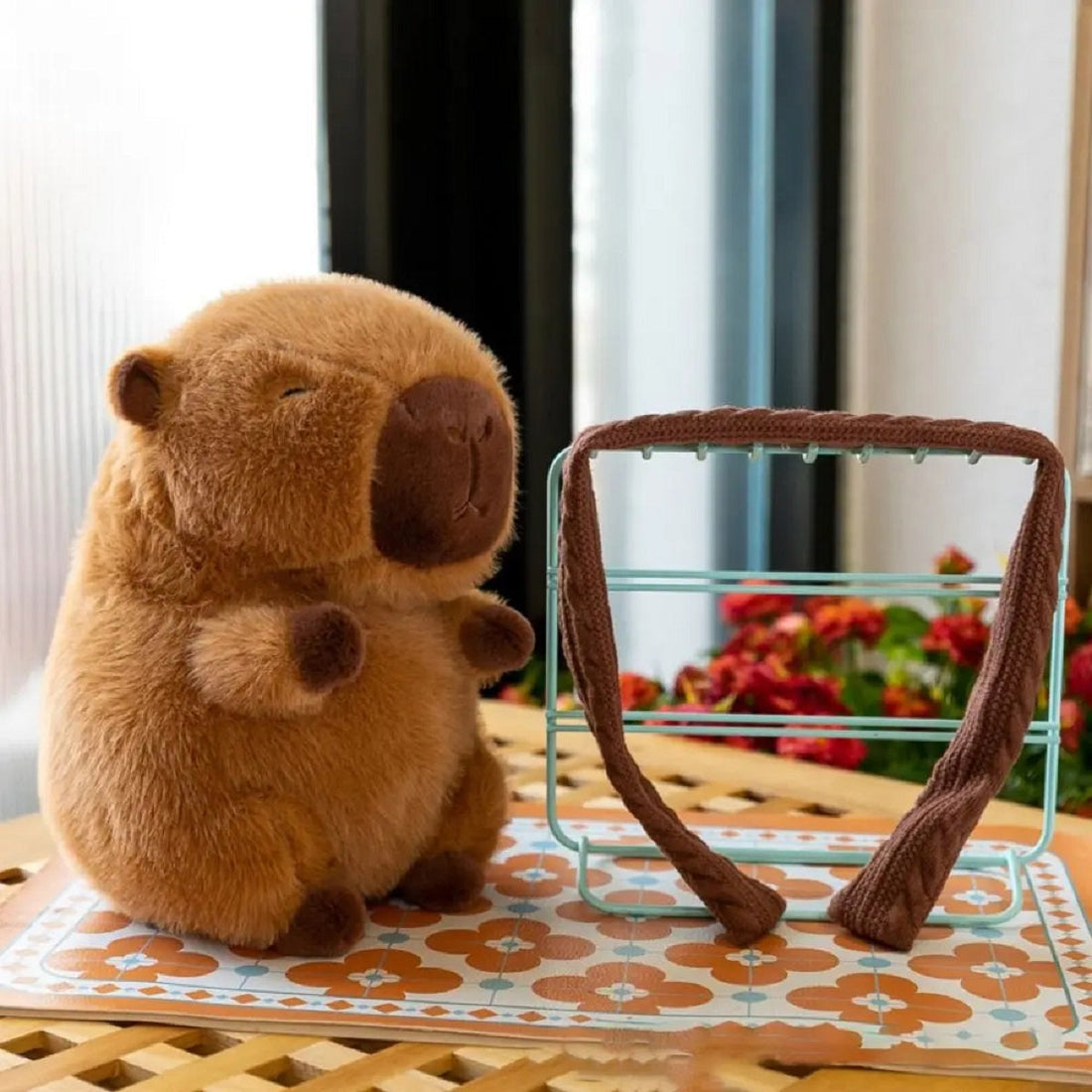Removable Scarf Capybara Plush Doll - Soft Stuffed Toy and Gift