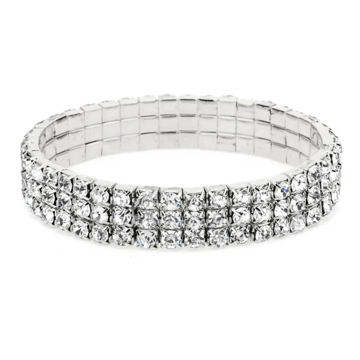 Silver Color Bracelet Anklet Ankle Chain Rhinestones Foot Jewelry