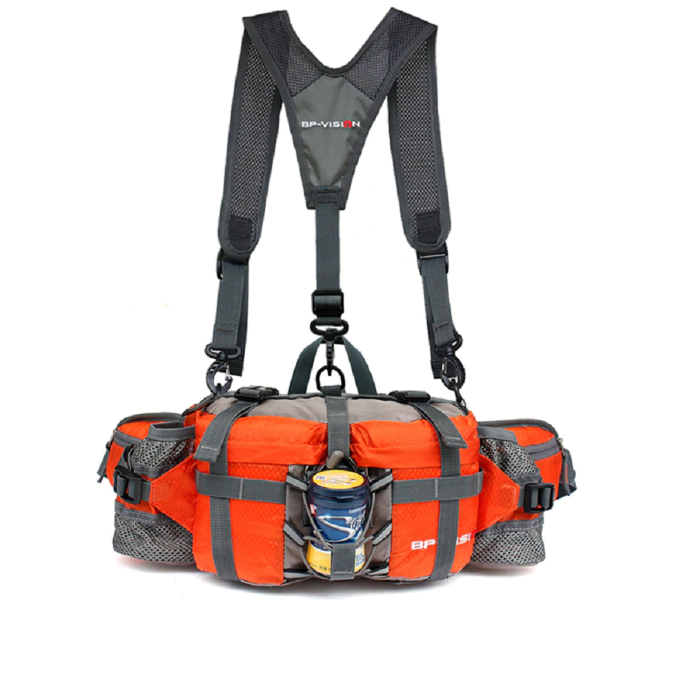 Waist Bag Waterproof Hiking Pack with Water Bottle Holder