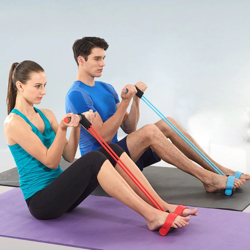 Four Resistance Band Elastic Workout Rope