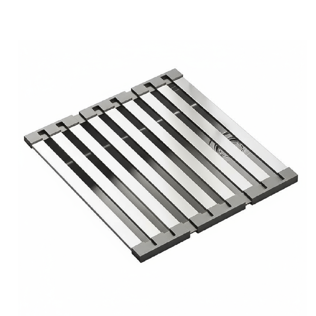 Stainless Steel Sink Drain Rack - Foldable Dish Basket