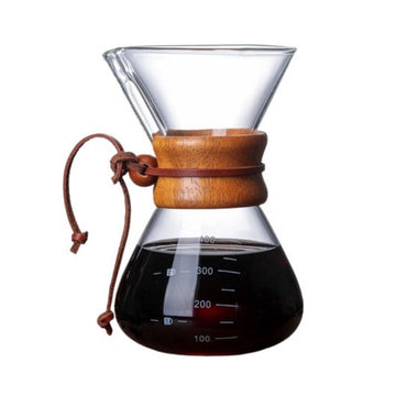 Pour Over Coffee Maker Dripper with Real Wood Sleeve
