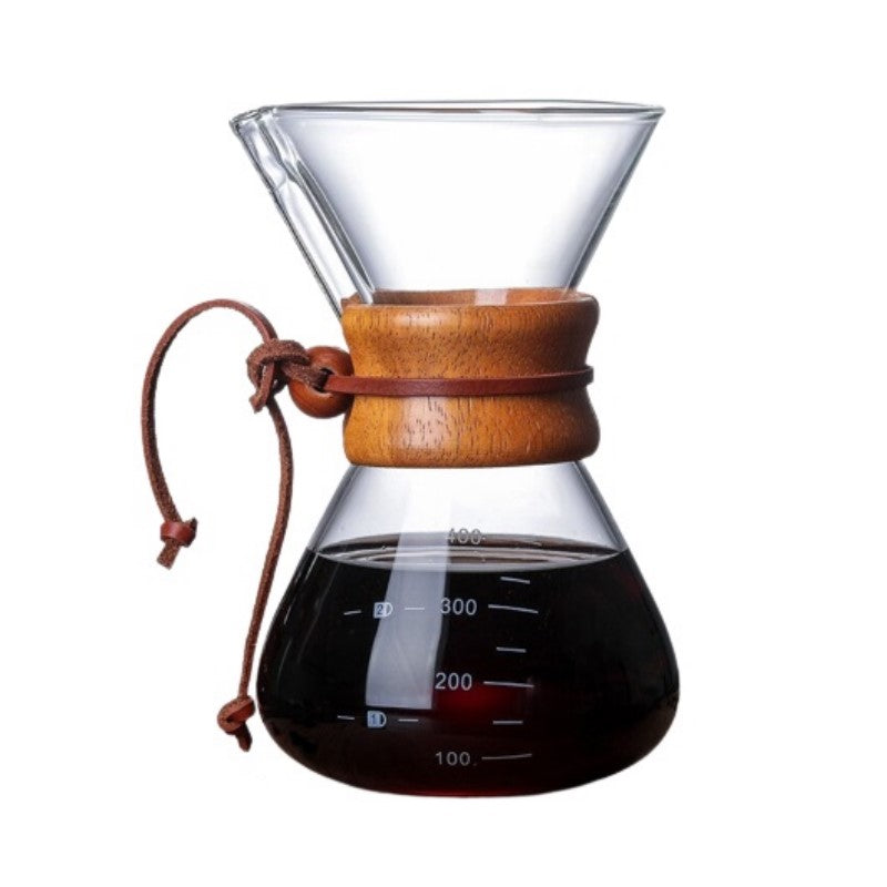 Pour Over Coffee Maker Dripper with Real Wood Sleeve