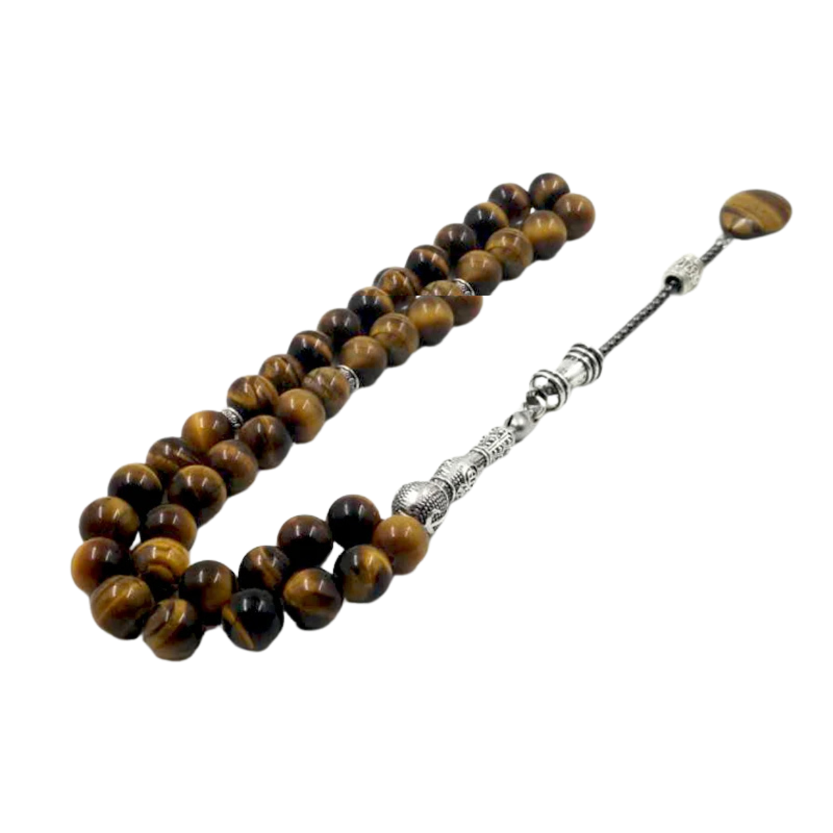 Natural Tiger Eye Tasbih - Prayer Beads Misbaha