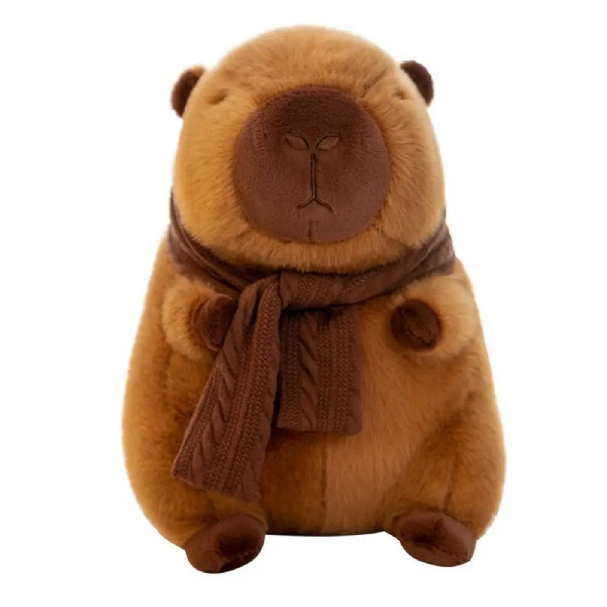 Removable Scarf Capybara Plush Doll - Soft Stuffed Toy and Gift