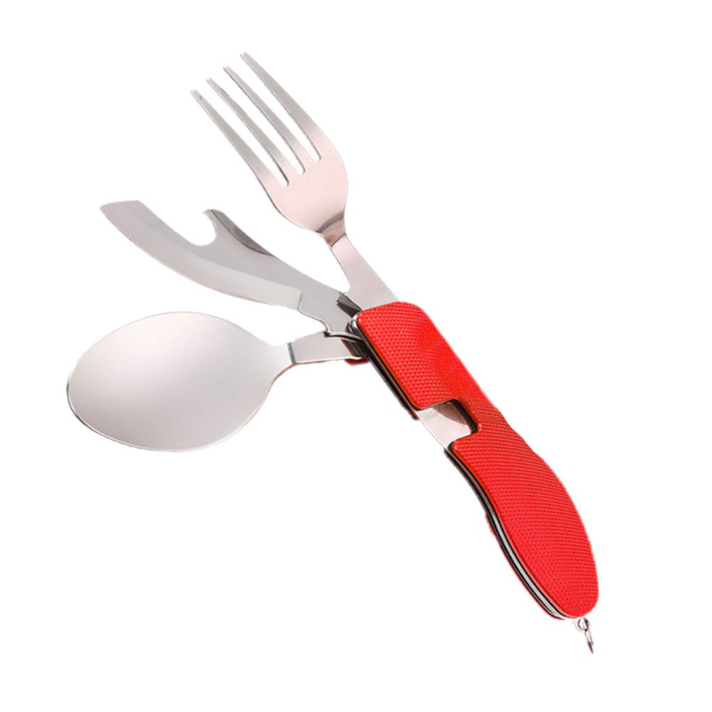 4-In-1 Stainless Steel Fork Knife Spoon Bottle Opener Set