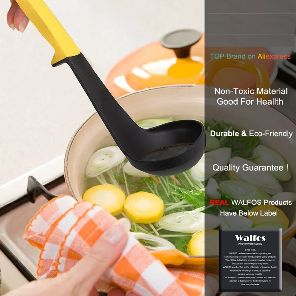 7-Piece Nonstick Nylon Utensil Set - Spoon Turner Spatula and Ladle