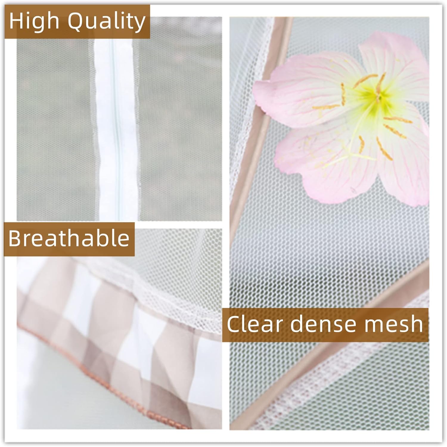 Foldable Yurt Mosquito Net - Portable Bed Canopy for Adults Camping and Home Use