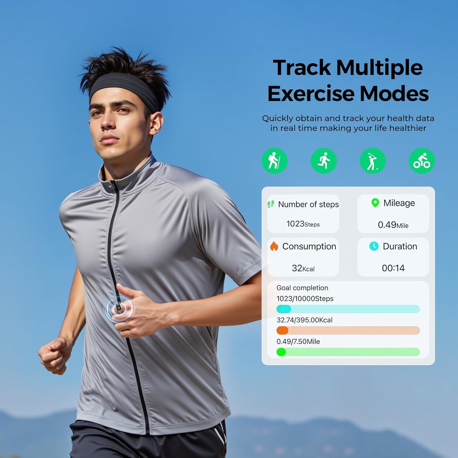 Smart Ring with Display - Touchscreen Health Tracker 5ATM Waterproof