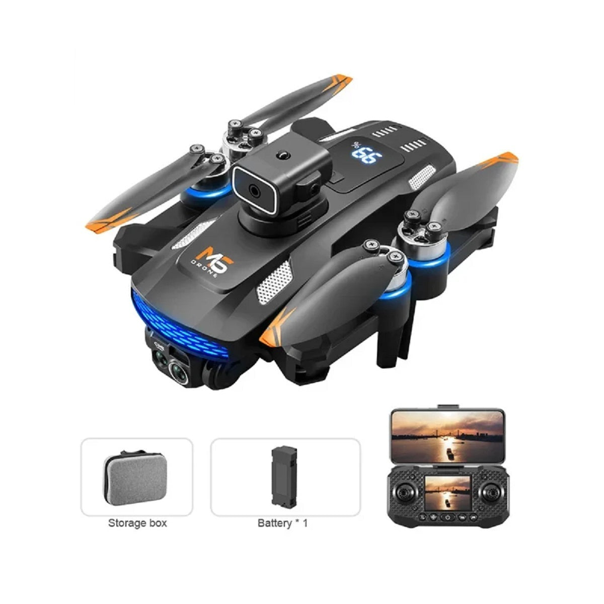 Professional 8K Drone - 5G WiFi FPV Quadcopter with Screen Remote and Obstacle Avoidance