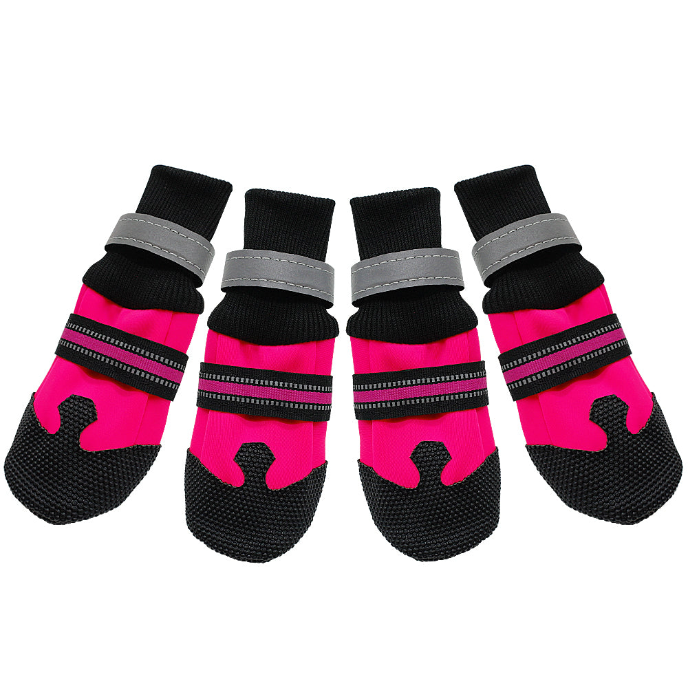 4 Pcs Waterproof Winter Pet Dog Shoes Anti-Slip Snow Boots