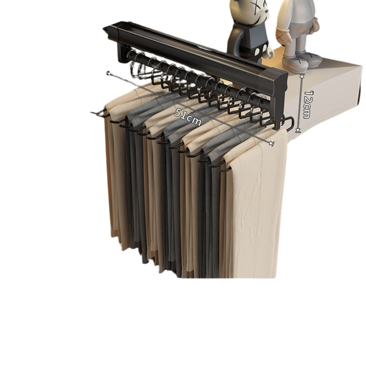 Pull Out Clothes Hanger Rack for Closet