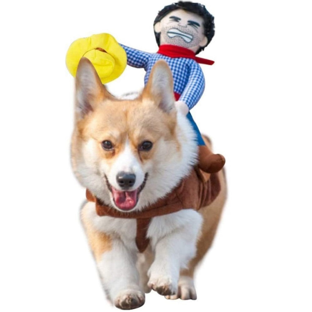Novelty Halloween Dog Costumes Pet Cowboy Jacket Coats for Dogs