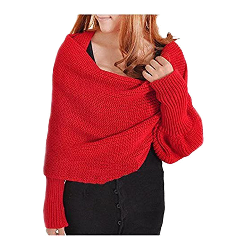 Multi-Use Knit Blanket Long Shawl Winter Warm Large Scarf