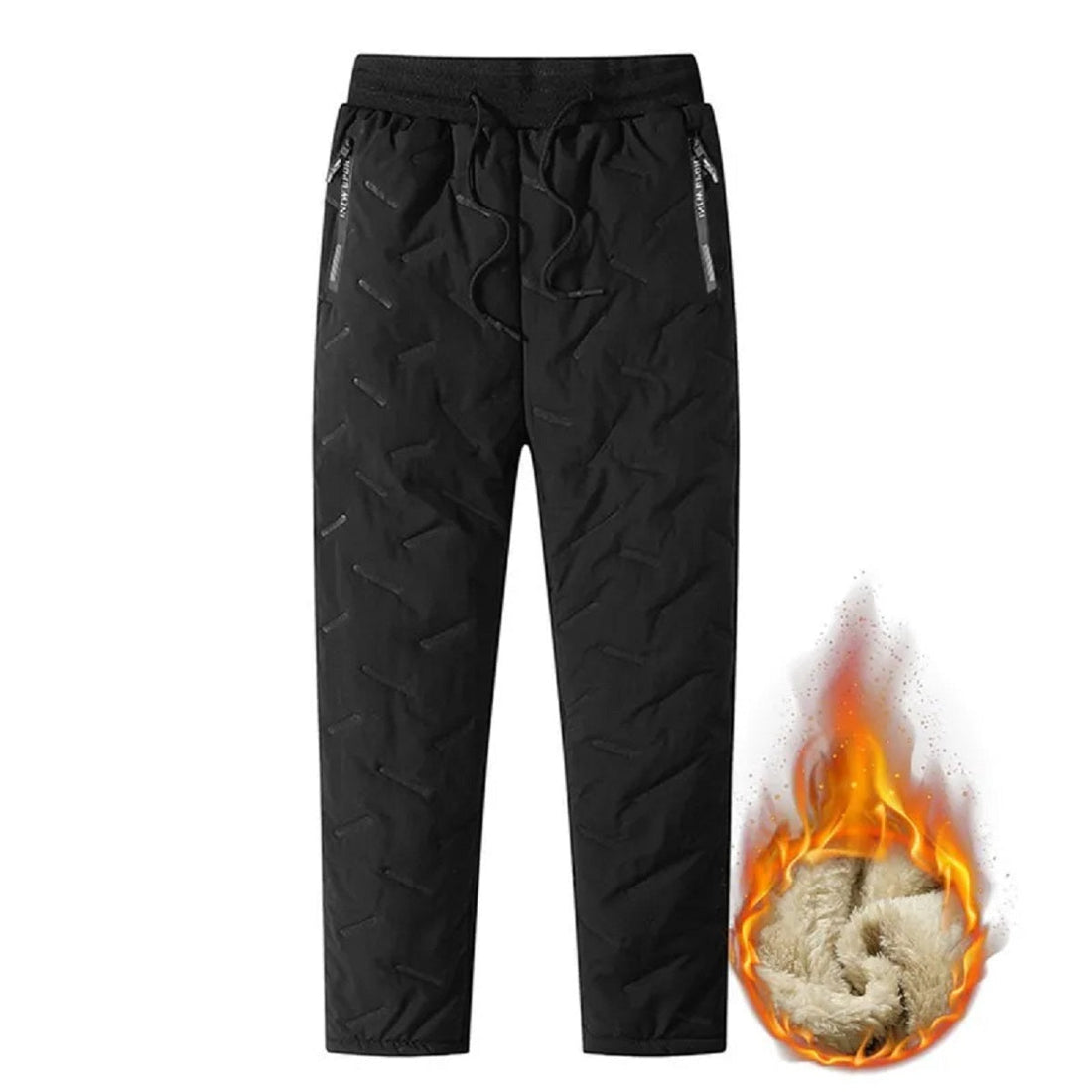 Unisex Winter Sweatwear Plush Thick Fleece Warm Cotton Pants