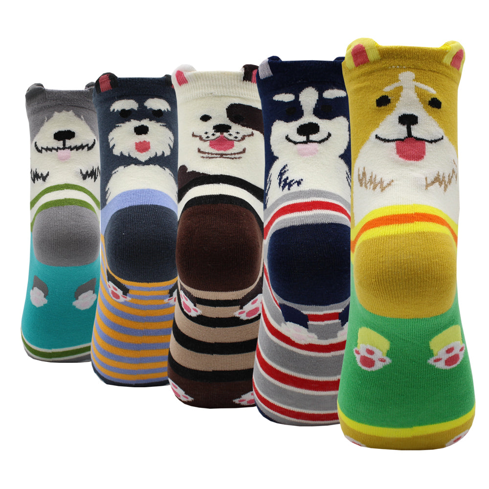 Colorful Cute Animal Design Patterned Women's Casual Cotton Socks