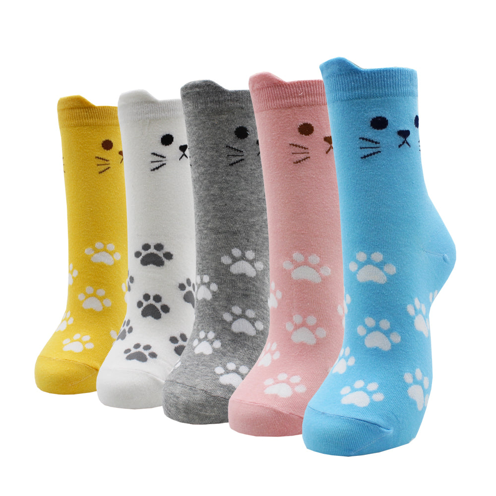 Colorful Cute Animal Design Patterned Women's Casual Cotton Socks
