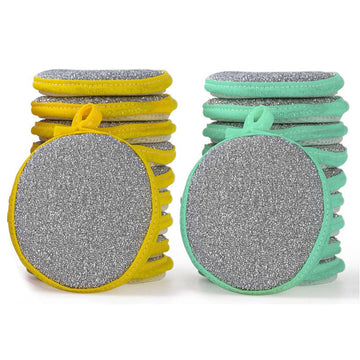 10 Pcs Double Side Dishwashing Sponge