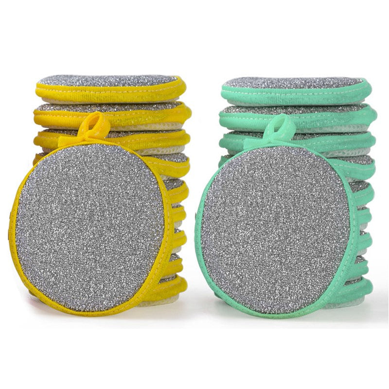10 Pcs Double Side Dishwashing Sponge