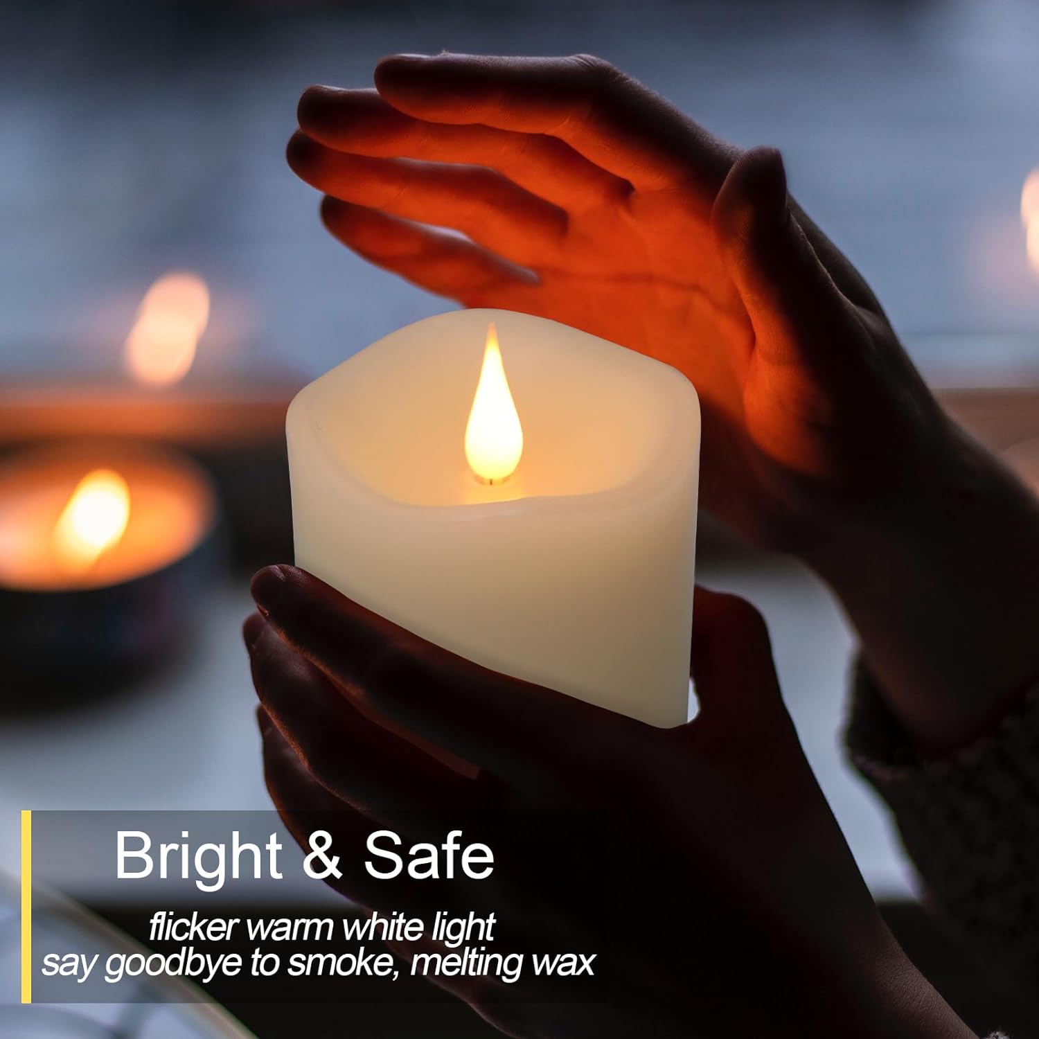 Flameless Moving Wick Candles with Remote Control